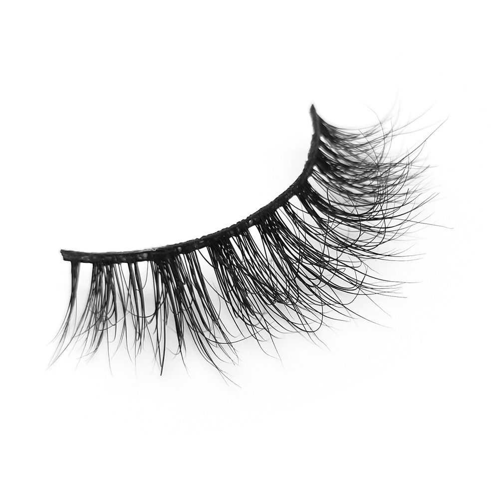 Best Wholesale Price for Soft/Lightweight 3D Mink Fur Eyelashes 22MM Black Band Strip Lashes with Customized Package YY85